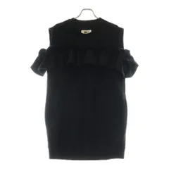 MM6 Maison Margiela (エムエムシックスメゾンマルジェラ) フリルデザイン スウェット ワンピース S52CT0601 S25454 ブラック レディース