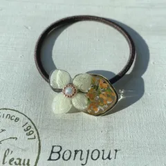 ‪✿ レジン  ドライフラワー  紫陽花 と 金木犀 の ヘアゴム  ‪✿