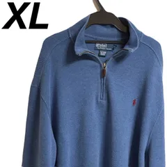 XL ラルフローレン　90s　ヴィンテージ　ハーフジップ　刺繍ロゴ 126150