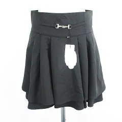 Dear My Love Millor スカート ボトムス ミニ丈 プリーツ ストレッチ 3L ブラック ※EKM