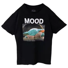 映画 スターウォーズ キャラクター ヨーダ プリント M ブラック 黒 Tシャツ メンズ レディース ユニセックス 古着 半袖