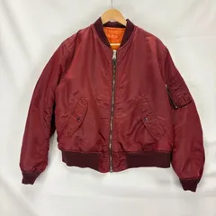 VINTAGE ALPHA industries MA-1 マルーン IDEAL ZIP MADE IN USA 07122010 01 難あり