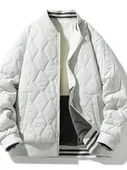 ブルゾン ボア リバーシブル ユニセックス レディース メンズ アウター ロング ジャケット ジャンパー 羽織 キルティング コート オーバーサイズ 体型カバー 大きいサイズ お尻が隠れる 秋 冬