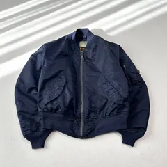 USA製 ALPHA INDUSTRIES ma-1 ground crew M アメリカ製　アルファインダストーリーズ　フライトジャケット　ボンバージャケット　グランドクルー　短丈　メンズ　ネイビー　90s 古着
