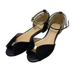 【美品】オデットエオディール (22) サンダル ストラップ フラット パンプス スウェード 定番デザイン