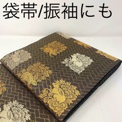 3064☆未使用☆夏帯 正絹 絽綴れ☆グレー ちどり☆絽 紗 単衣着物に