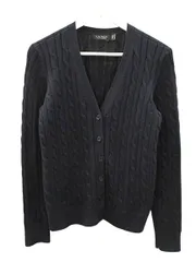 ローレンラルフローレン LAUREN RALPH LAUREN  コットン ケーブルニットカーディガン M ネイビー 長袖 トップス