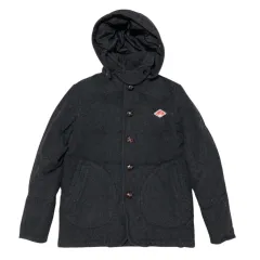BEAMS×DANTON　ダントン　ビームス　コラボ　ウールモッサ　ダウンジャケット　サイズ34　グレー　ダウン80％　フェザー20％