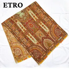 ETRO エトロ フリンジ 総柄 マフラー スカーフ ストール ショール