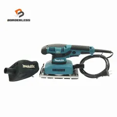 ☆中古品☆makita マキタ 100V 仕上サンダー BO3710 ダストバッグ付 コード式 仕上げサンダー 仕上げ研磨機 オービタルサンダー119195