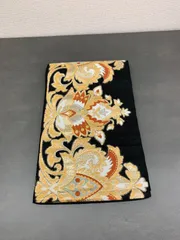 黒地　金　銀施された袋帯