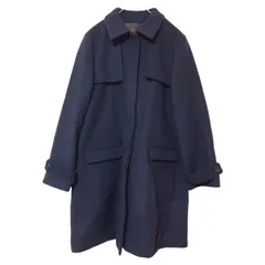 RE277【タグ付き新品】Jewel Changes　ジュエルチェンジズ　ウールコート　ステンカラー　チェスター　紺　ネイビー　レディース　38 定番　オシャレ　上品　無地