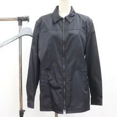 ITFVWILYZHP0 美品 PRADA プラダ ナイロン ジャケット ジップアップ ネイビー メンズ サイズ48 アウター トップス ハンガー付
