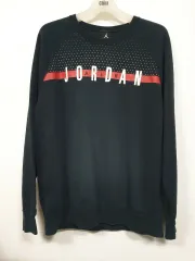 NIKE ナイキ 黒色 エアジョーダン グラフィック 起毛 スウェット XL サイズ