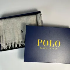 新品未使用　POLO RALPH LAUREN マフラー　イタリア製　刺繍ロゴ