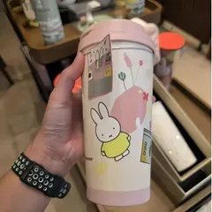 新品 ミッフィー ステンレス保温タンブラー 保冷マグカップ ストロー付き