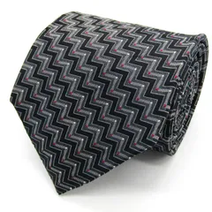 ピエールカルダン ブランドネクタイ ストライプ柄 ドット 幾何学模様 シルク 日本製 PO メンズ ブラック Pierre Cardin 【中古】