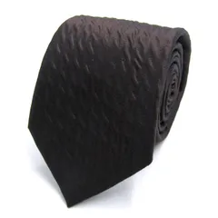 スーツセレクト ブランドネクタイ シワ加工 ストライプ柄 シルク PO メンズ ブラウン SUIT SELECT 【中古】