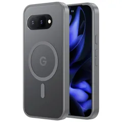 【人気商品】グーグルピクセル 9a用ケース イフォン ストラップホール付き 黄ばみなし 全面保護 カバー 耐久性 耐衝撃 ワイヤレス充電 マグネット搭載 マグセーフ対応 半透明 ケース 用 9a グレー Pixel Google 【米軍規格・MagSafe対応