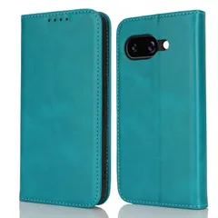 【在庫処分】財布型 ケース ケース 横置きスタンド機能 ケース グーグルピクセル9a 耐衝撃 内蔵マグネット カード収納 耐摩擦 9a 9a レザー pixel pixel 携帯カバー 手帳型 google -ファッションスカイブルー 【Hamany】