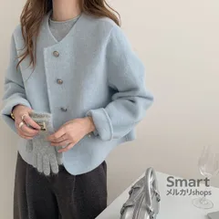 ウールコート レディース ショート丈 ダブルフェイス 手縫い 3つボタン 小柄さん向け 上品 防寒 冬 アウター M251220-2