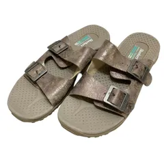 【美品】スケッチャーズ (24) サンダル フラット ベルト つっかけ 調整可能 希少デザイン