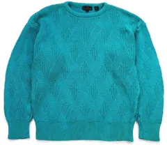 80s ABERCROMBIE&FITCH 編み柄 コットンニット セーター グリーン L★アバクロ オールド ビンテージ バスケット