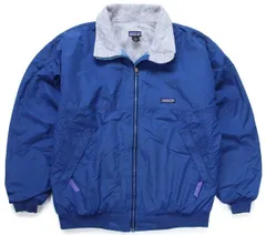 90s USA製 patagoniaパタゴニア シェルドシンチラ フリースライナー ナイロンジャケット 青 L★オールド ビンテージ アウトドア