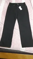 トフィー 未使用 ワイド ブラックジーン 32インチ 丈107