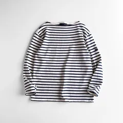 SAINT JAMES セントジェームス / OUESSANT ウェッソン 長袖 ボーダー バスクシャツ / ユニセックス T4 レディース メンズ / エクリュ×ネイビー / フランス製 / トップス