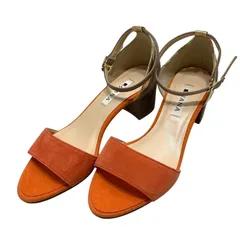 【新品未使用】ダイアナ (22.5) サンダル ストラップ チャンキーヒール パンプス スウェード バイカラー 希少デザイン