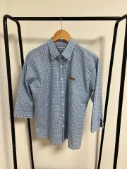 チェック シャツ スカイブルー 長袖 298