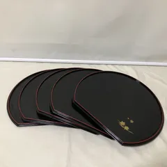 ★360　半月盆　5枚セット　お盆　トレー　和食　紅葉　桜　5客