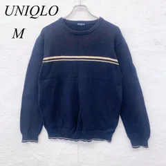 e6102【ユニクロ】セーター レディース M ネイビー クルーネック 長袖 シンプル 無地 ベーシック カジュアル 秋冬 定番アイテム