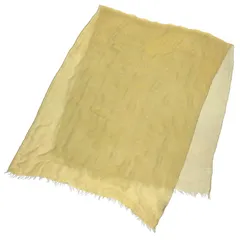 HERMES エルメス マルジェラ期 ストール ショール シルク Hロゴ イエロー ブルー 美品 aq12374