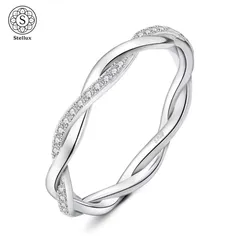 【ダイヤより輝く、毎日のご褒美】モアサナイト ツイストリング 指輪 レディース／S925 シルバー／GRA鑑定書付き／一生モノ ご褒美ジュエリー／普段使い・記念日・プレゼントに