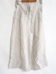 ローリーズファーム LOWRYS FARM ワイドパンツ ロング ハイウエスト ベージュ M