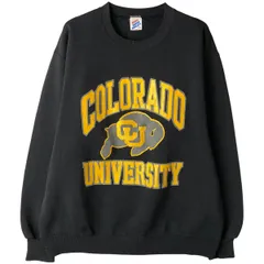 古着 80~90年代 ジャージーズ Jerzees SUPER SWEATS 3連プリント カレッジスウェットシャツ トレーナー USA製 メンズXL相当/eaa596367