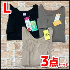 未使用品　レディース/婦人　肌着/インナー　長袖/七分丈　色/メーカー違い　3枚セット　サイズ:L　NMO12-045-07