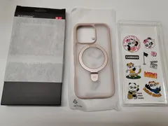 ★CASEKOO iPhone16 Pro 用 ケース 米軍MIL規格 横縦両立 指紋防止 マット仕上げ 25W急速充電対応 MagSafe対応 黄変防止 半透明 スマホケース ストラップホール付き  6.3インチ「MagicStand」（ゴールド）