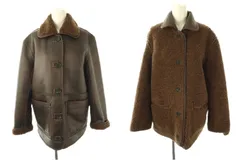 ザラ ZARA リバーシブルフェイクレザーダブルフェイスコート ボア XS ダークブラウン /ES ■OS