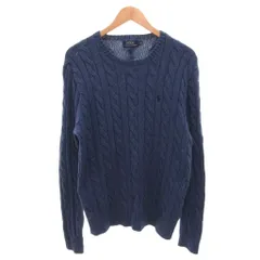 ポロ ラルフローレン POLO RALPH LAUREN セーター ケーブルニット コットン 長袖 S 青 ブルー /FF