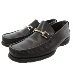 サルヴァトーレフェラガモ Salvatore Ferragamo ビットローファー 8.5 26.5cm シューズ 本革 レザー 黒 ブラック /AE