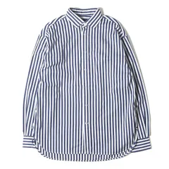 POLO Ralph Lauren ポロ ラルフローレン シャツ ホワイト ブルー サイズ:S | 近年モデル ストライプ カッタウェイカラー ドレス シャツ | トップス シャツ 長袖【メンズ】【中古】