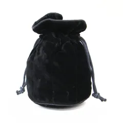 CHANEL シャネル ポーチ | BEAUTE ベロア 巾着 ポーチ / コスメポーチ | ノベルティ キルティング | ブラック 黒 | ブランド ファッション アイテム 小物【レディース】【中古】