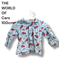 a1645 【Disney】カーズ パジャマ上着 シャツ 100cm ライトブルー マックィーン