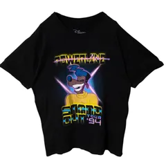 ディズニー ビッグプリント M キャラクター キャラT ブラック 黒 Tシャツ メンズ レディース ユニセックス 古着 半袖