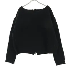 CURATOR キュレーター 長袖 ジップ付き ウール混 ニット 38 ブラック レディース 古着