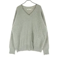 niko and... ニコアンド 長袖 Vネック ニット 4 グレー レディース 古着