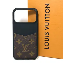 ▼【美品】LOUIS VUITTON M26927 iPhone・バンパー 17 PRO MAX モノグラム レザー ブラック 箱付き